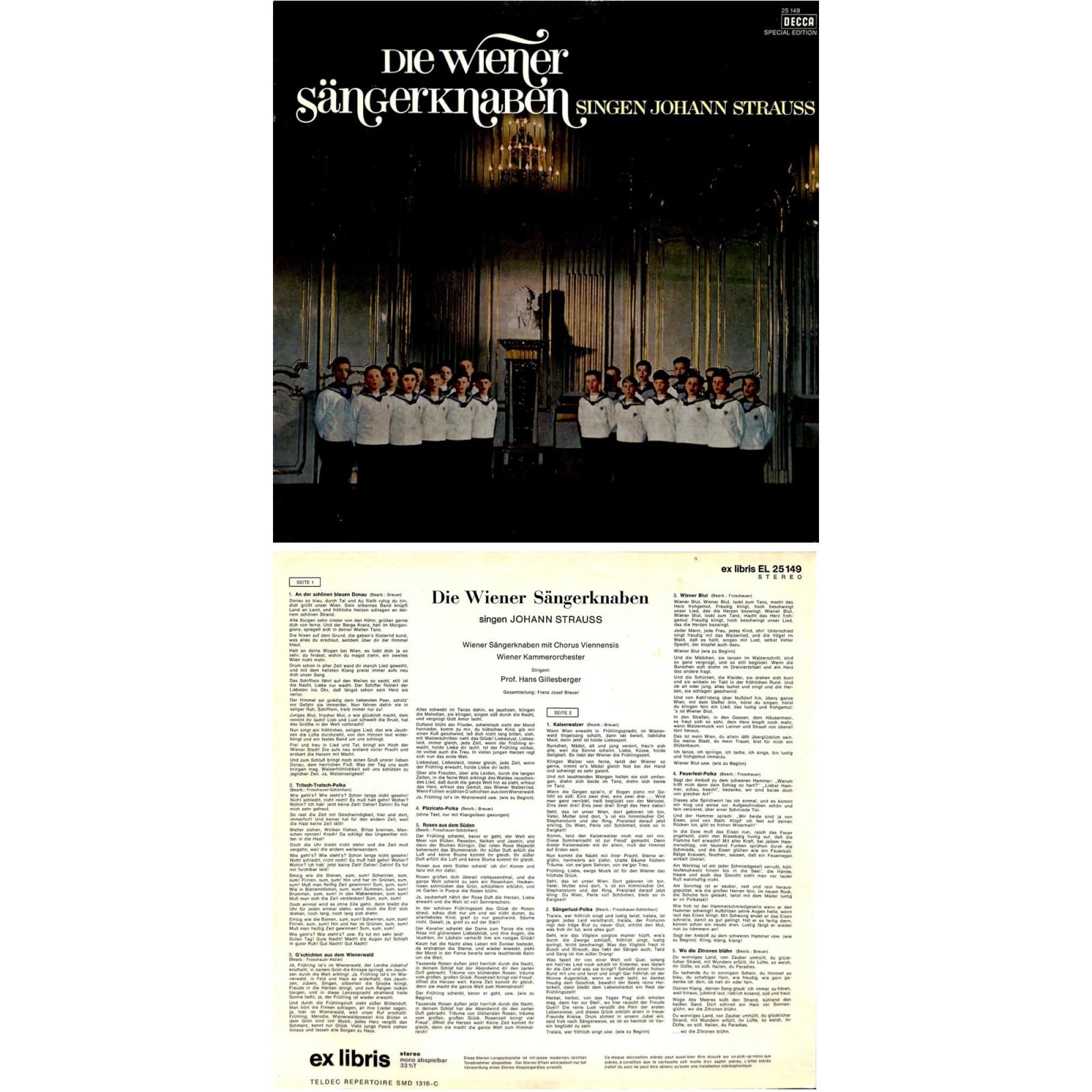 CD-Kopie von Vinyl: Wiener Sängerknaben singen Johann Strauss - Ltg Prof. Hans Gillesberger CD-Kopie von Vinyl: Wiener Sängerknaben singen Johann Strauss - Ltg Prof. Hans Gillesberger