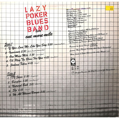 Occ. LP Vinyl: Lazy Poker Blues Band - on more mile (Live)