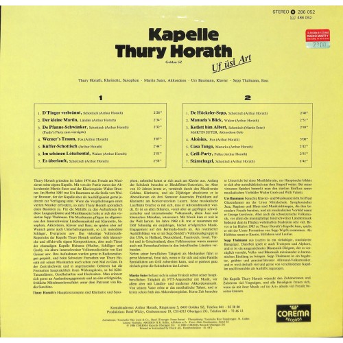CD Kapelle Thury Horath - Uf üsi Art