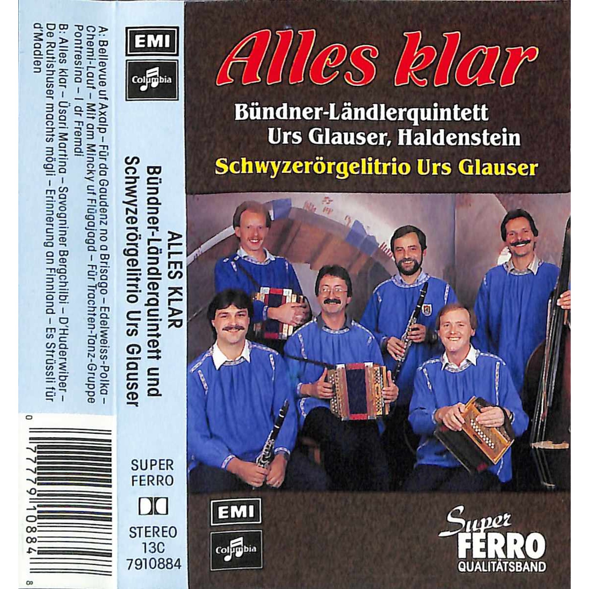 CD Bündner-Ländlerquintett Urs Glauser, Haldenstein, ST Urs Glauser - Alles klar CD Bündner-Ländlerquintett Urs Glauser, Haldenstein, ST Urs Glauser - Alles klar