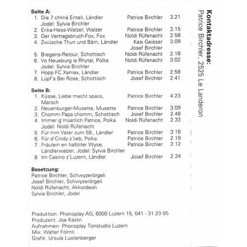 CD Neuenburger Schwyzerörgeliduo - Vo Neueburg is Rhytal