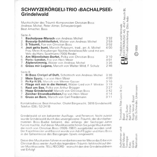 CD Schwyzerörgeli-Trio Bachalpsee Grindelwald
