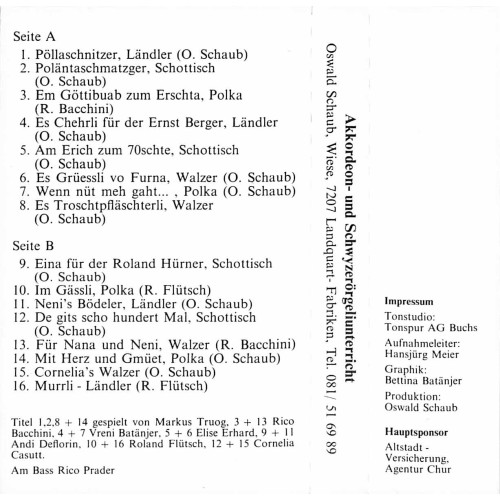 CD 16 urchige Akkordeon- und Schwyzerörgeli-Duette - Ufzoga