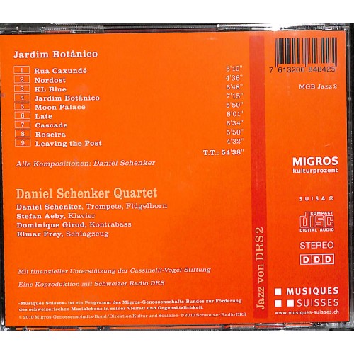 Occ. CD Daniel Schenker Quasrtet - Jardim Botânico