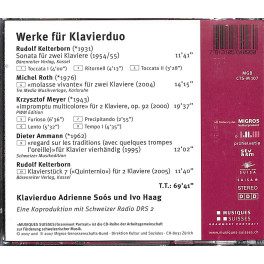 Occ. CD Klavierduo Adrienne Soós und Ivo Haag - Werke für Klavierduo