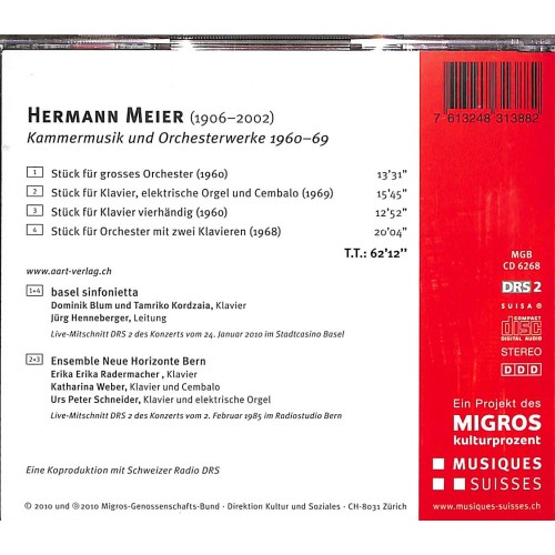 Occ. CD Hermann Meier - Kammermusik und Orchesterwerke 1960-69