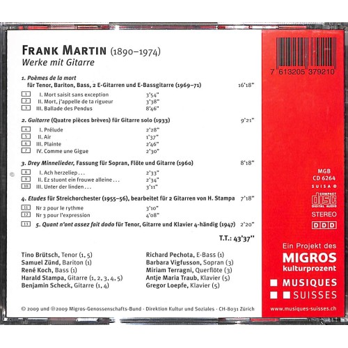 Occ. CD Frank Martin - Werke mit Gitarre