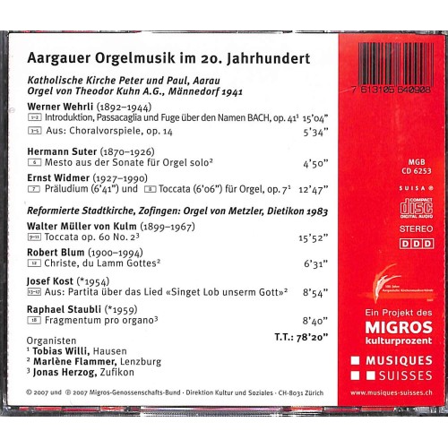 Occ. CD Aargauer Orgelmusik im 20. Jahrhundert