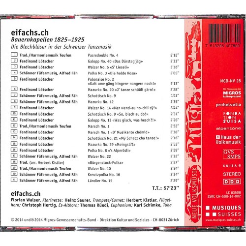 Occ. CD eifachs.ch - Bauernkapellen 1825 - 1925