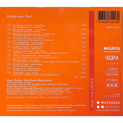 CD Dani Felber Big Band Explosion - Thank you, Fos!