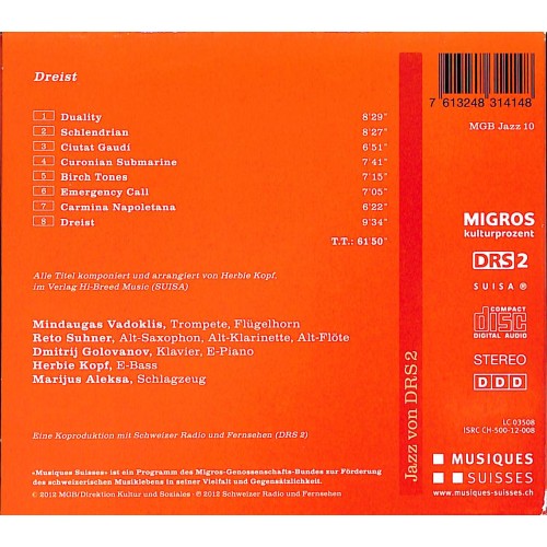 Occ. CD Herbie Kopf SWILIT - Dreist