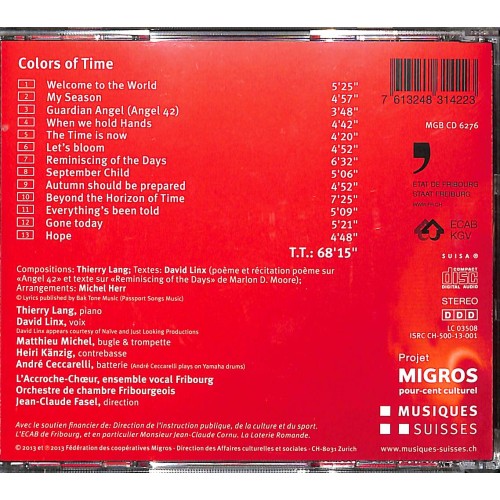 Occ. CD Thierry Lang - feat. David Linx - Colors of Time