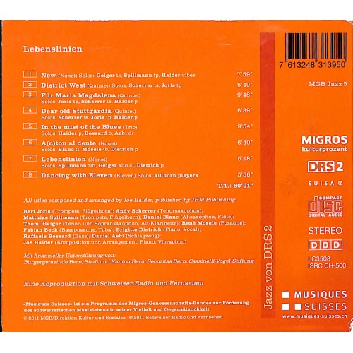 Occ. CD Joe Haider's Eleven - Lebenslinien