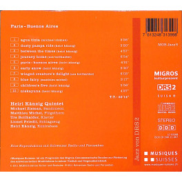 Occ. CD Heiri Känzig Quintet feat. Michael Zisman & Matthieu Michel - Paris-Buonos Aires