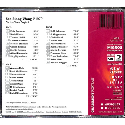 Occ. CD See Siang Wong - Swiss Piano Project  2CD