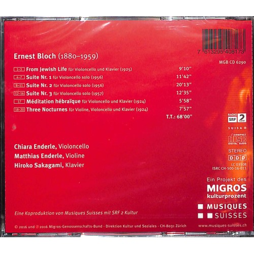 CD Ernest Bloch - Chiara Enderle, Matthias Enderle, Hiroko Sakagami
