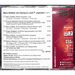 CD Rico Gubler als Interpret und Komponist