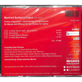 CD Manfred Barbarini Lupus für Messe und Offizium für das Kloster St. Gallen