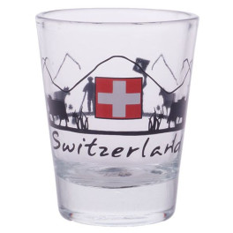 Glas: 6 Schnaps-Gläser SWITZERLAND