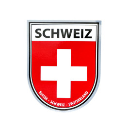 Aufkleber Schweiz Wappen weiss umrahmt