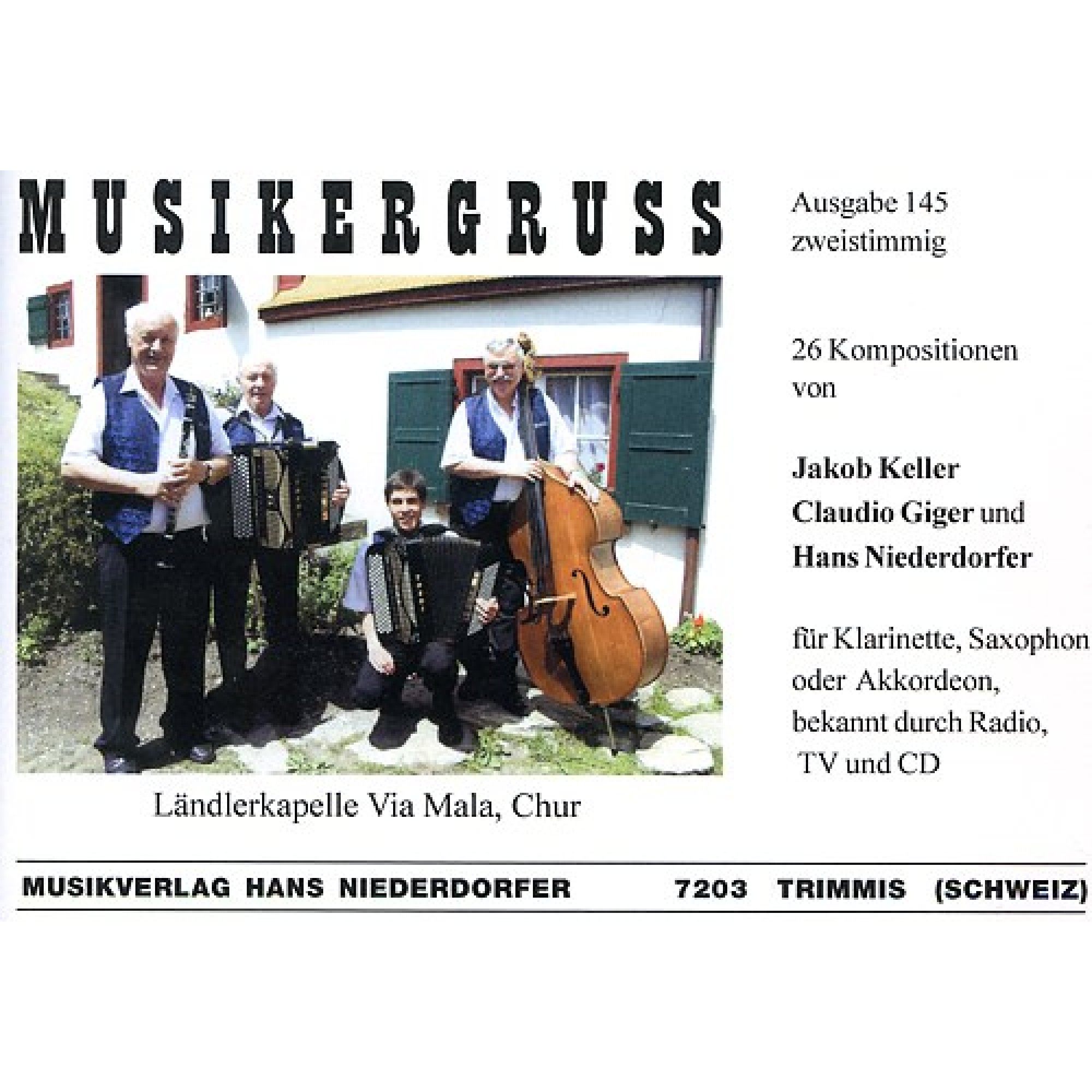 Noten Musikergruss Ausgabe 145 Via Mala (zweistimmig) Via Mala Noten Musikergruss Ausgabe 145 Via Mala (zweistimmig) Via Mala