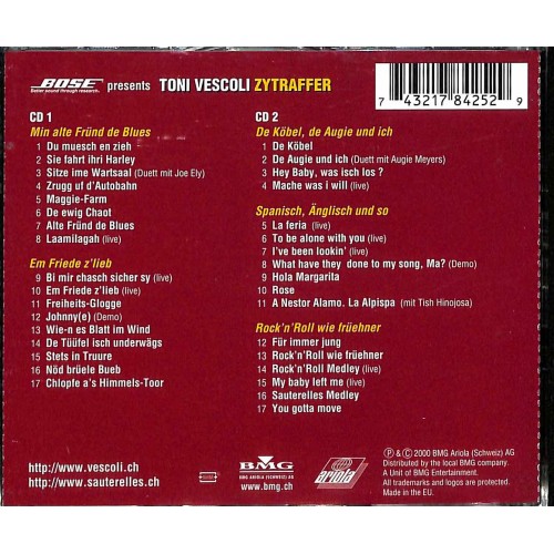 Occ. CD Zytraffer - Toni Vescoli Doppel-CD