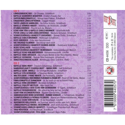 Occ. CD 40 Ländlerhits vom Beschte Vol. 1 - diverse Doppel-CD
