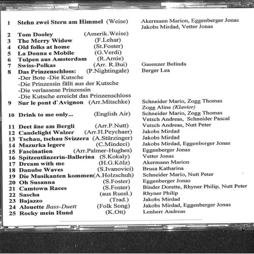 Occ. CD SchülerInnen der Musikschule Werdenberg - Akkordeon-Sounds