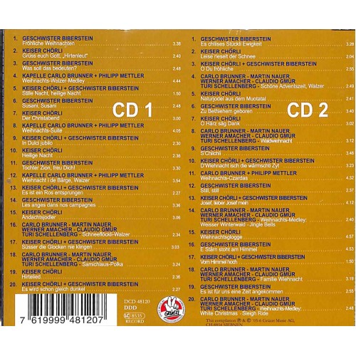 Occ. CD Familie Wiehnacht - Geschw. Biberstein, Keiser Chörli - 2CD