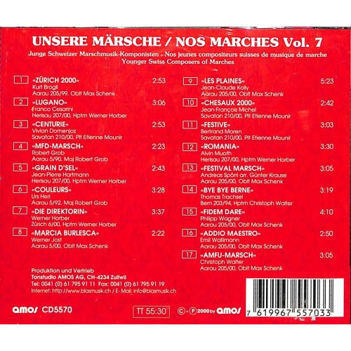 Occ. CD Unsere Märsche - Nos Marches - Vol. 7