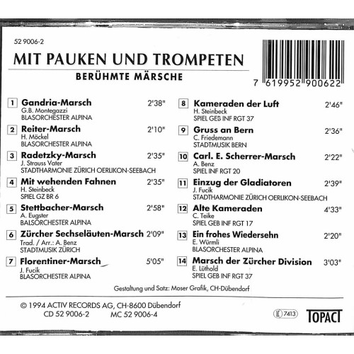 Occ. CD Mit Pauken und Trompeten - Berühmte Märsche