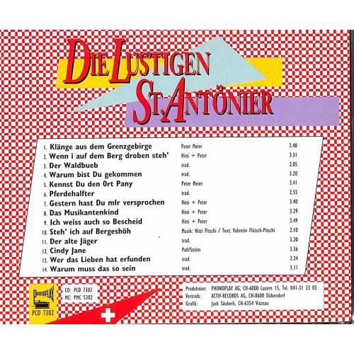 CD Klänge aus dem Grenzgebiet - Die lustigen St. Antönier