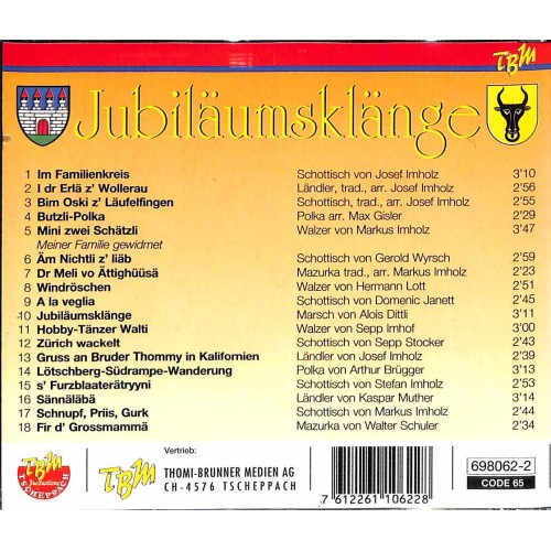CD Jubiläumsklänge - 10 Jahre Kapelle Gebr Imholz Bürglen