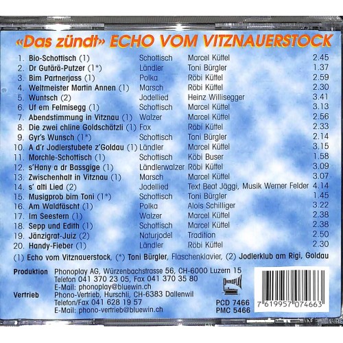 Occ. CD Das zündt, Echo vom Vitznauerstock