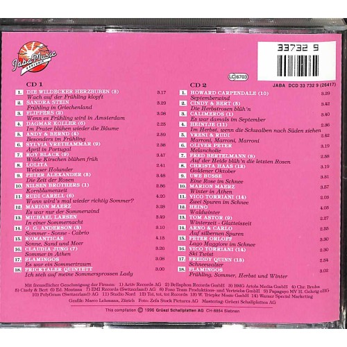 Occ. CD Mit 36 Melodien durch die Jahreszeiten - Schlager Kalender 2CD