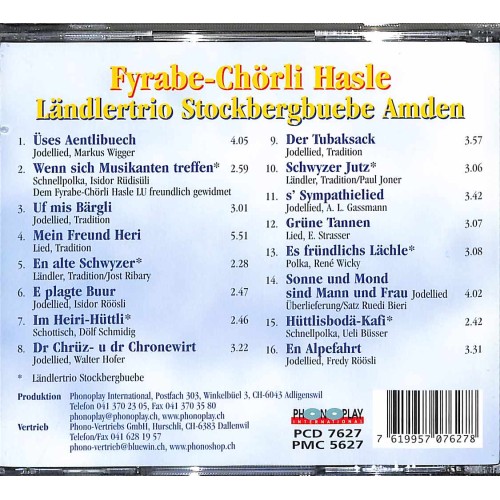 CD Fyrabe-Chörli Hasle / Stockberg Buebe
