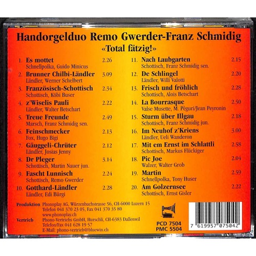Occ. CD Total fätzig, Handorgelduo Remo Gwerder-Franz Schmidig