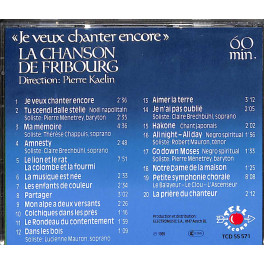 CD Je veux chanter encore - La Chanson de Fribourg 