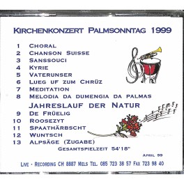 Occ. CD Kirchenpalmsonntag 1999 - Jodlerklub Alperösli Bad Ragaz Occ. CD Kirchenpalmsonntag 1999 - Jodlerklub Alperösli Bad Ragaz