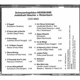 Occ. CD Schwyzerörgeliduo Hessbuebe, Jodelduett Gesch. von Rickenbach