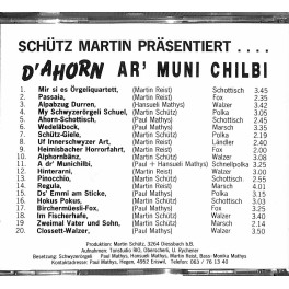 CD-Kopie: Schütz Martin präsentiert... - D'Ahorn ar' muni Chilbi CD-Kopie: Schütz Martin präsentiert... - D'Ahorn ar' muni Chilbi