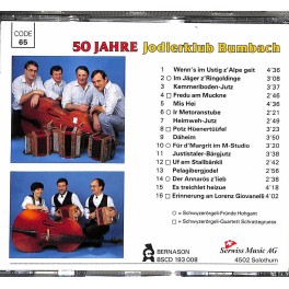 CD-Kopie: Jodlerklub Bumbach - 50 Jahre