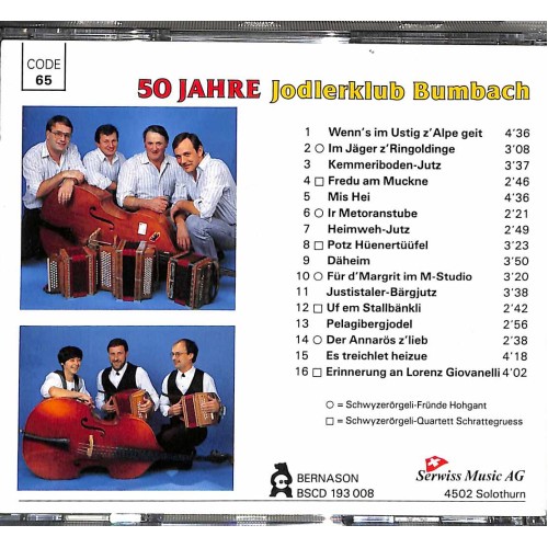 CD-Kopie: Jodlerklub Bumbach - 50 Jahre