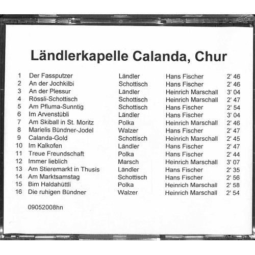 CD Ländlerkapelle Calanda Chur - 1942-1958