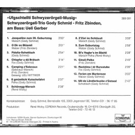 Occ. CD ST Gody Schmid - Fritz Zbinden - Ufgschtellti Schwyzerörgeli-Musig