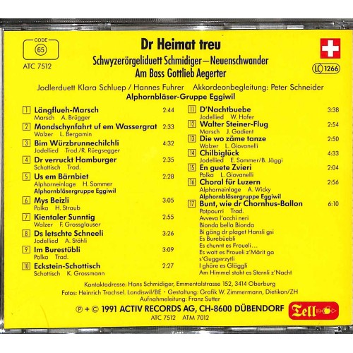 Occ. CD SD Schmidiger-Neuenschwander - Dr Heimat treu