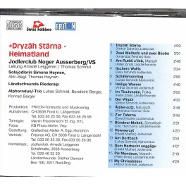 CD Jodlerklub Noger Ausserberg VS - Dryzäh Stärna - Heimatland CD Jodlerklub Noger Ausserberg VS - Dryzäh Stärna - Heimatland