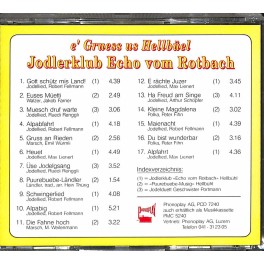 Occ. CD Jodlerklub Echo vom Rotbach - Gruess us Hellbüel Occ. CD Jodlerklub Echo vom Rotbach - Gruess us Hellbüel