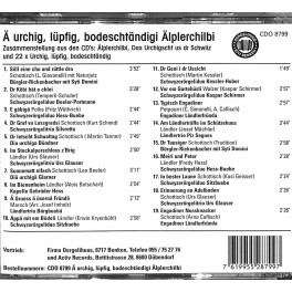 Occ. CD 14 Kapellen - 19 Titel - Ä urchig, lüpfig bodweschtändigi Älplerchilbi