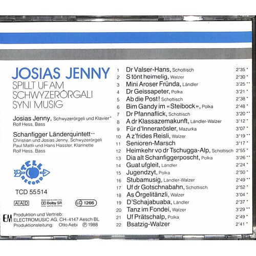 Occ. CD Josias Jenny spillt uf am Schwyzerörgali syni Musig...